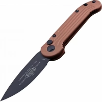 Автоматический складной нож Microtech Large LUDT, клинок черный, сталь M390, рукоять пустынный алюминий купить в Архангельске