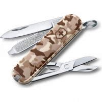 Нож перочинный Victorinox CLASSIC, сталь X55CrMo14, рукоять Cellidor®, песочный камуфляж купить в Архангельске