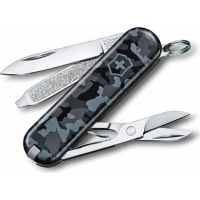 Нож перочинный Victorinox  Classic, сталь X55CrMo14, рукоять Cellidor®, синий камуфляж купить в Архангельске