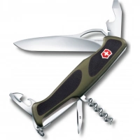 Нож перочинный Victorinox RangerGrip 61 0.9553.MC4 130мм 11 функций чёрно-зеленый купить в Архангельске