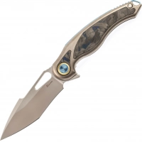 Нож складной Rikeknife Unicorn, сталь M390, Blue Carbon купить в Архангельске