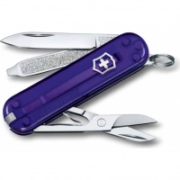 Нож Victorinox Classic SD Colors, Persian Indigo (0.6223.T29G) фиолетовый полупрозрачный, 7 функций 58мм купить в Архангельске