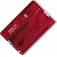 Швейцарская карта Victorinox SwissCard, сталь X45CrMoV15, рукоять ABS-Пластик, красный купить в Архангельске