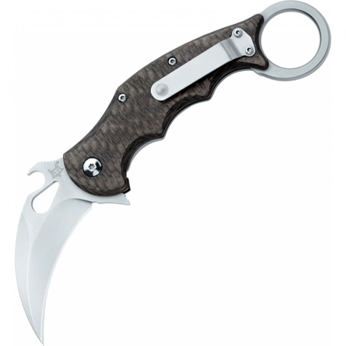 Складной нож Fox IKBS Ball Bearing Karambit, сталь Elmax, рукоять титановый сплав 6Al4V, чёрный